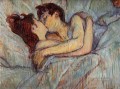 ベッドでキス 1892年 トゥールーズ ロートレック アンリ・ド